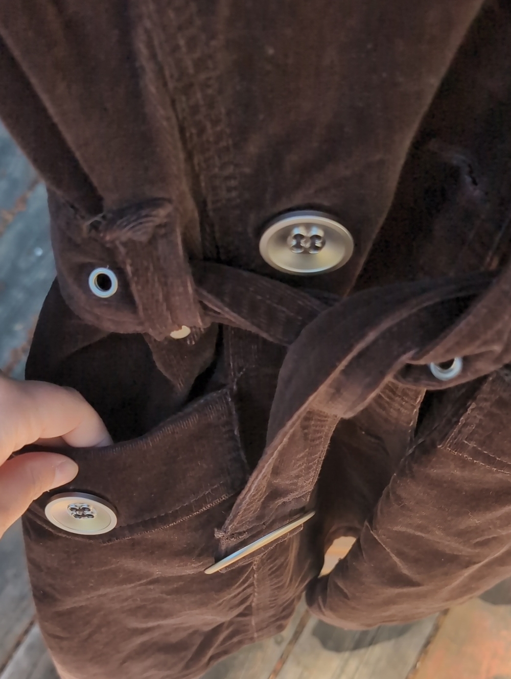 Papaya Brown Faux-Fur Collar Trench Coat - Picture 5 of 5
